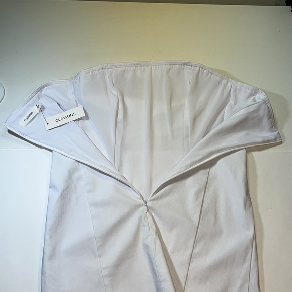 NWT: Glassons strapless, white, mini bodycon - Picture 8 of 12